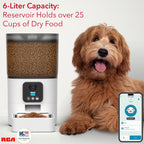 RCA PF143 Smart Pet Feeder - 1080p Camera, Alexa Compatible