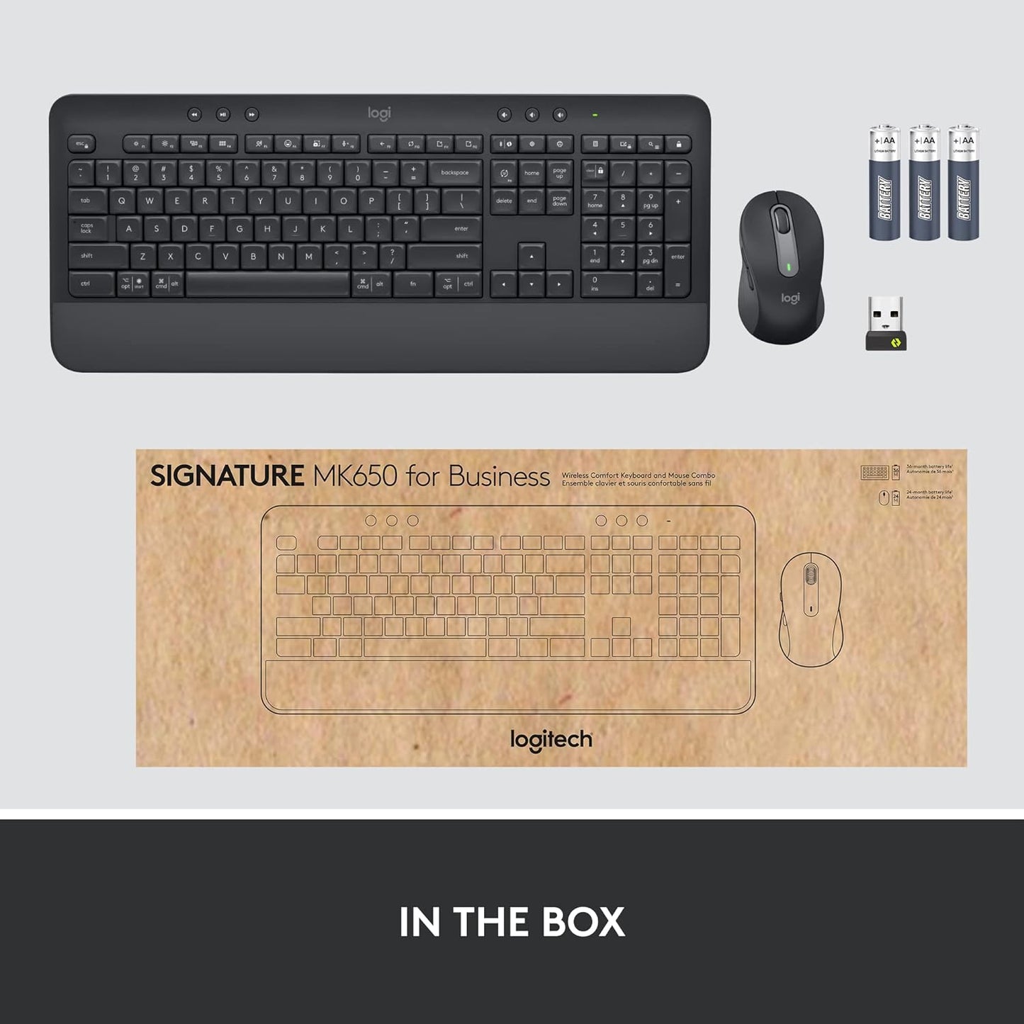 Logitech 920-010909 Signature MK650 Wireless Keyboard and Mouse Combo
