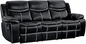 Lexicon 194840112433 Warrenton Leather Gel Reclining Sofa — main product image