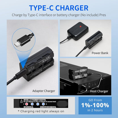 FEELWORLD AA-ANP55-OF-EU NP-F550 Battery USB-C Rechargeable