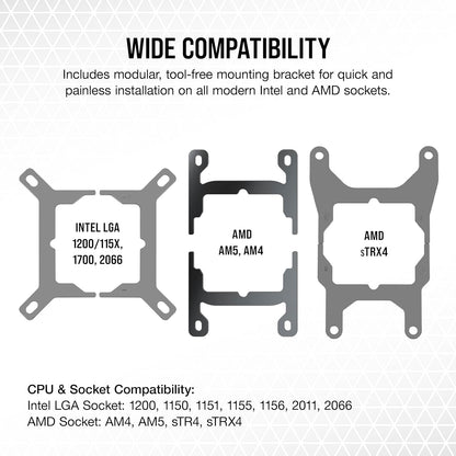 Corsair CW-9060077-WW iCUE H150i Elite LCD XT CPU Cooler