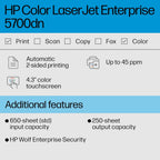 HP 5700dn Color LaserJet - Enterprise Printer - High Capacity - 6QN28A