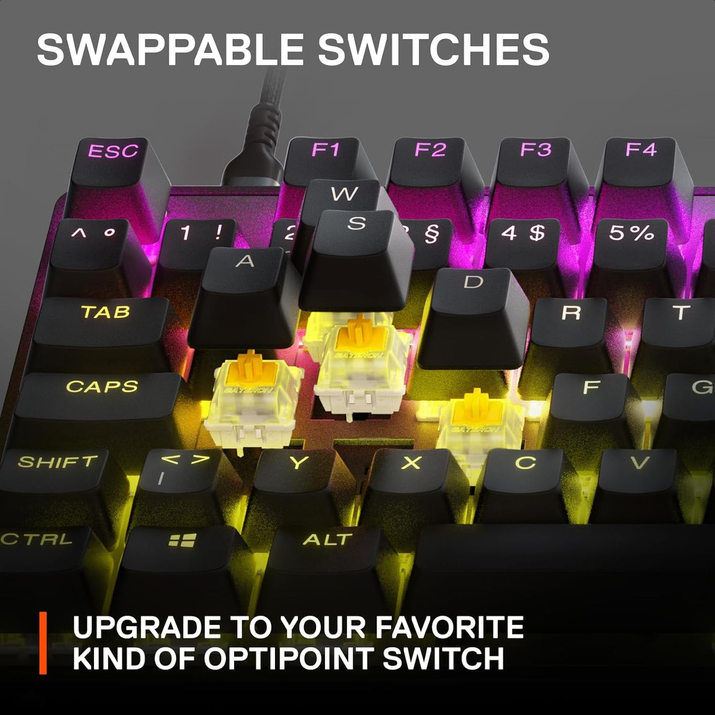 SteelSeries NewApex9TKL Optical Mini Gaming Keyboard (Renewed)