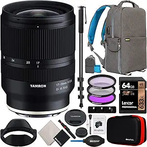 Tamron E11TM1728F28S 17-28mm Sony Lens Bundle