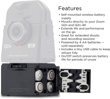 Zoom BCQ-2n Battery Case for Q2n/Q2n-4K Recorder