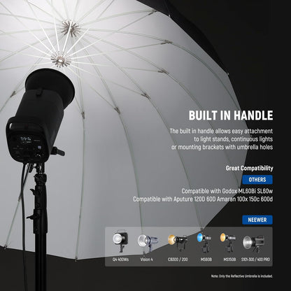 Neewer NS2U 51" Parabolic Reflective Photography Umbrella