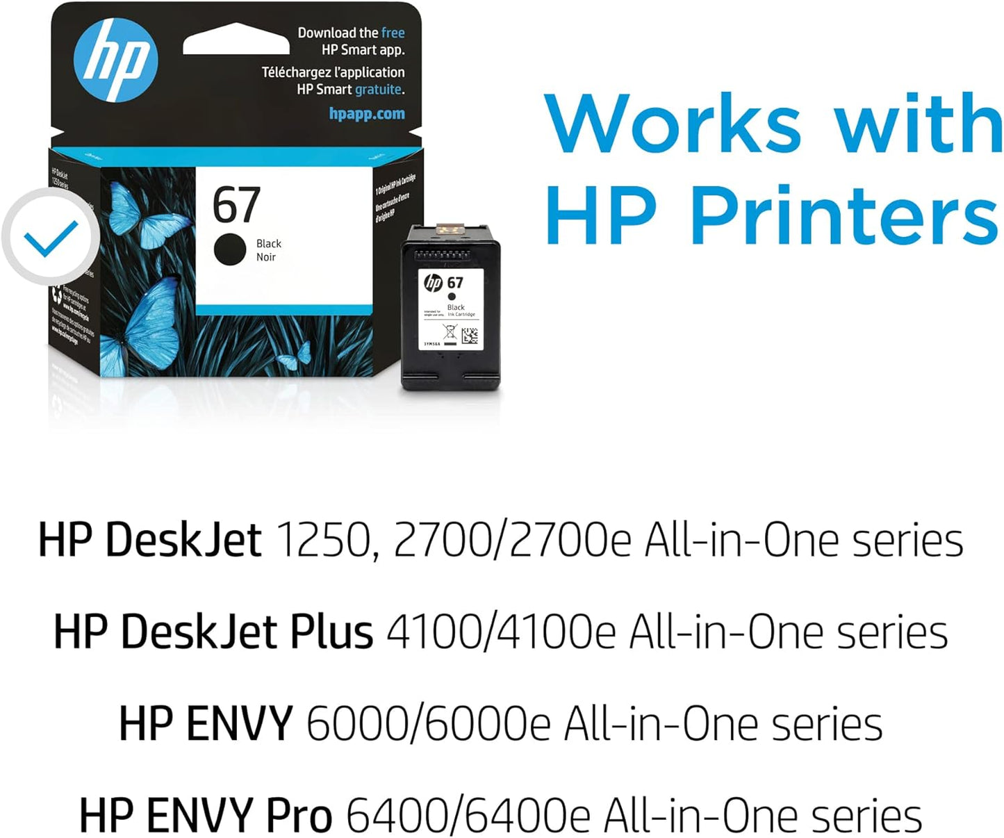 HP 3YM56AN#140 67 Black Ink Cartridge