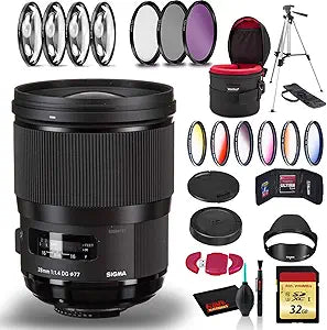 Sigma 441955 28mm f/1.4 Nikon F Lens Bundle