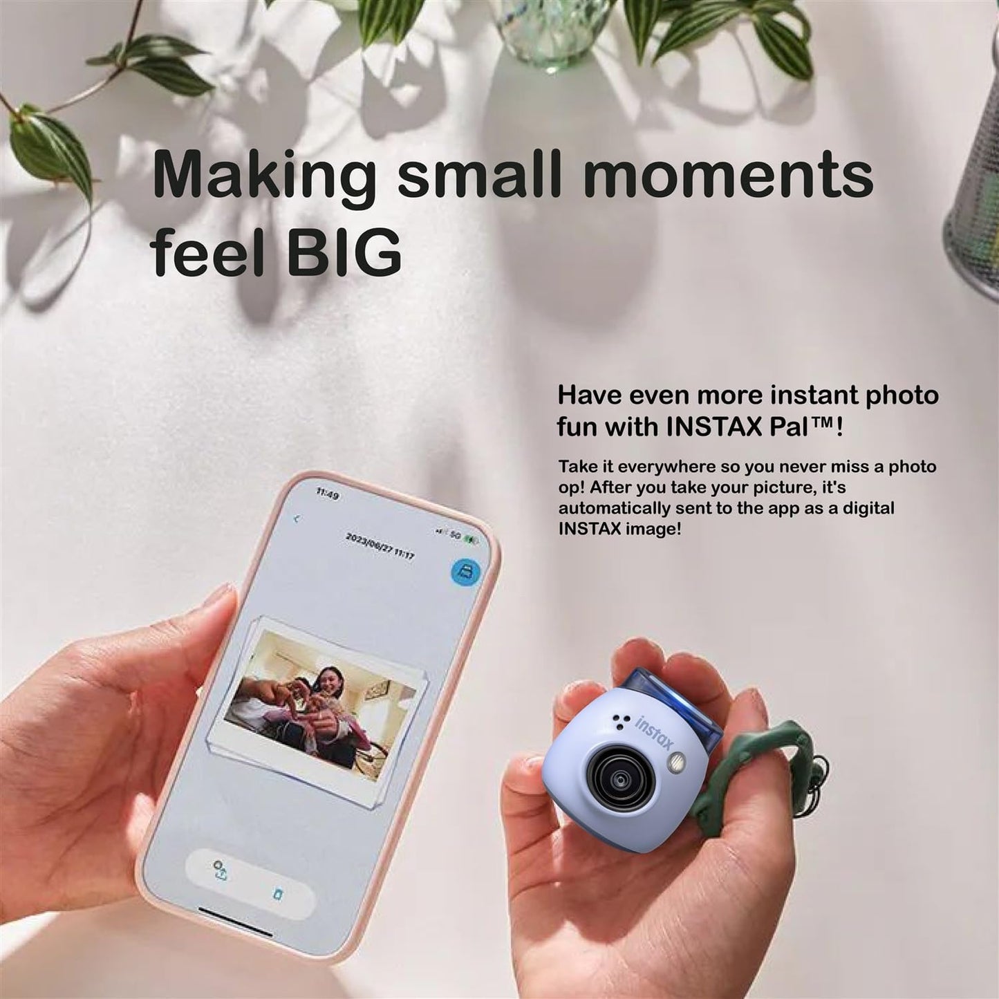 Fujifilm 600023914 Instax PAL Digital Camera - Lavender Blue Bundle