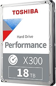 Toshiba HDWR51JXZSTA X300 18TB Performance Hard Drive
