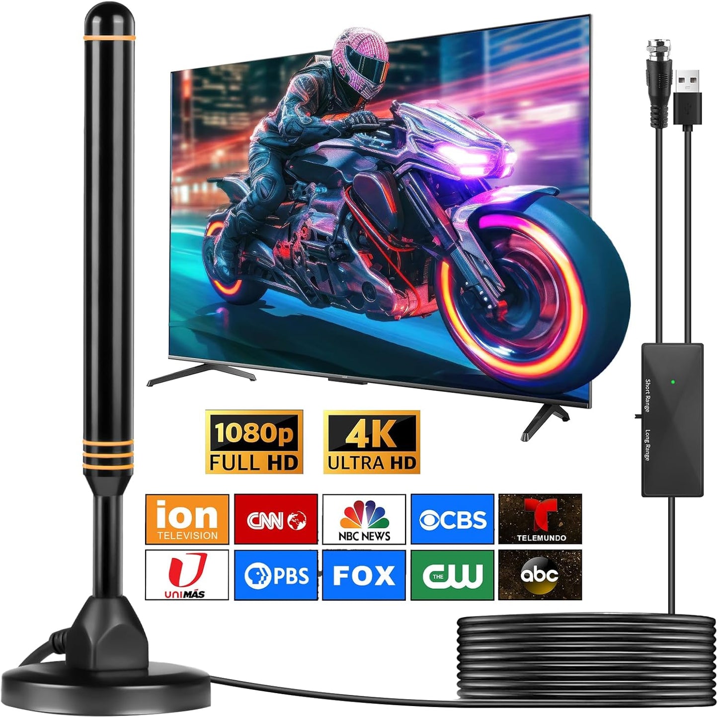 RCA TV Antenna Indoor 400+ Mile Range HD