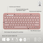 Logitech 920-012199 Pebble 2 Combo Rose Wireless Keyboard & Mouse