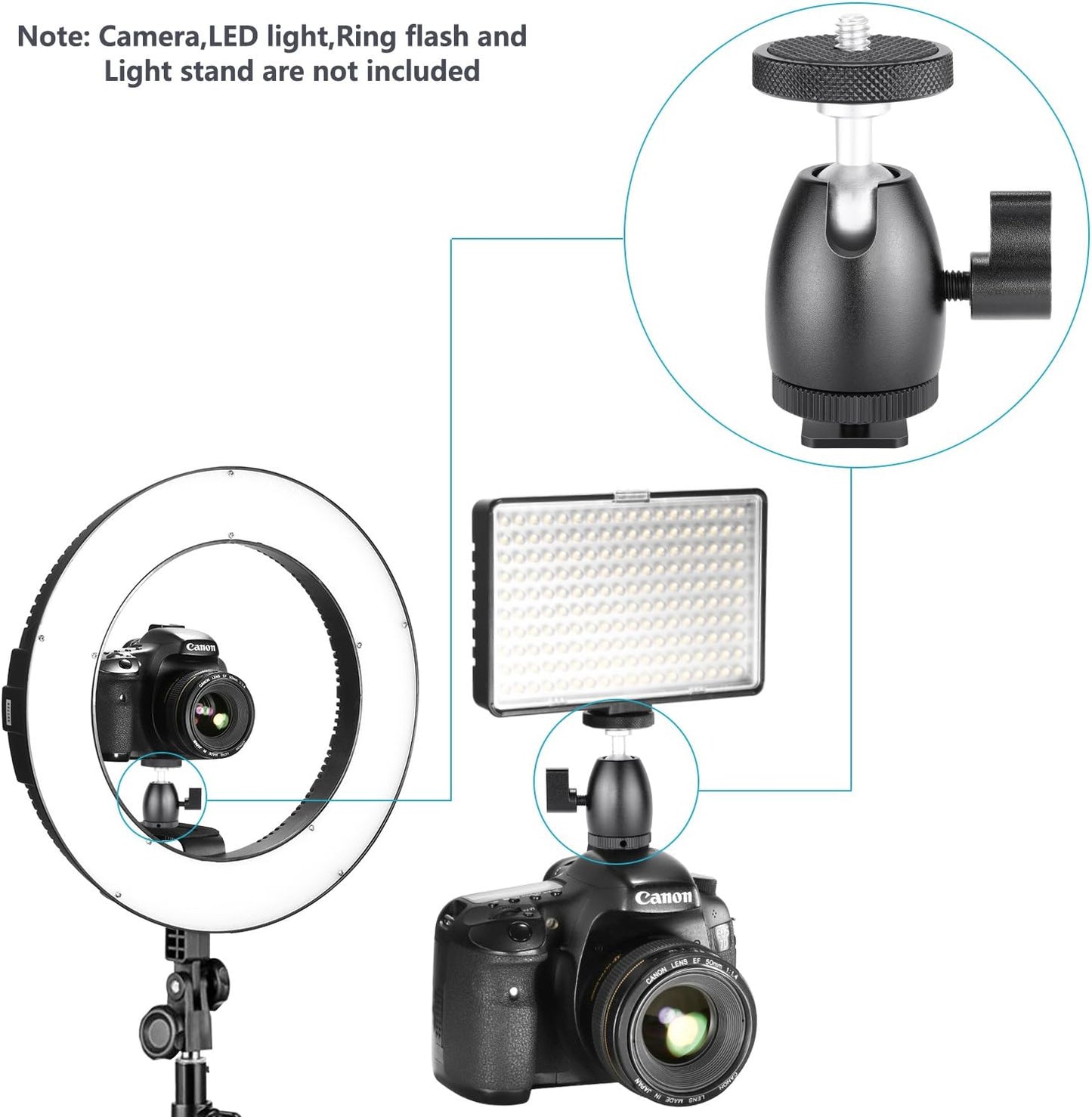 Neewer Mini Tripod Ball Head with Phone Holder