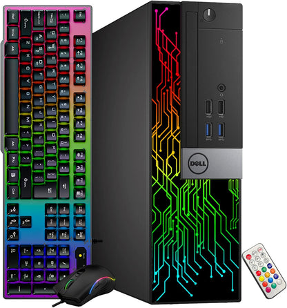 Dell OptiPlex RGB Lights i5 Desktop Gaming PC Renewed