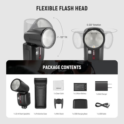 Neewer Z2-N TTL Round Head Flash Speedlite for Nikon