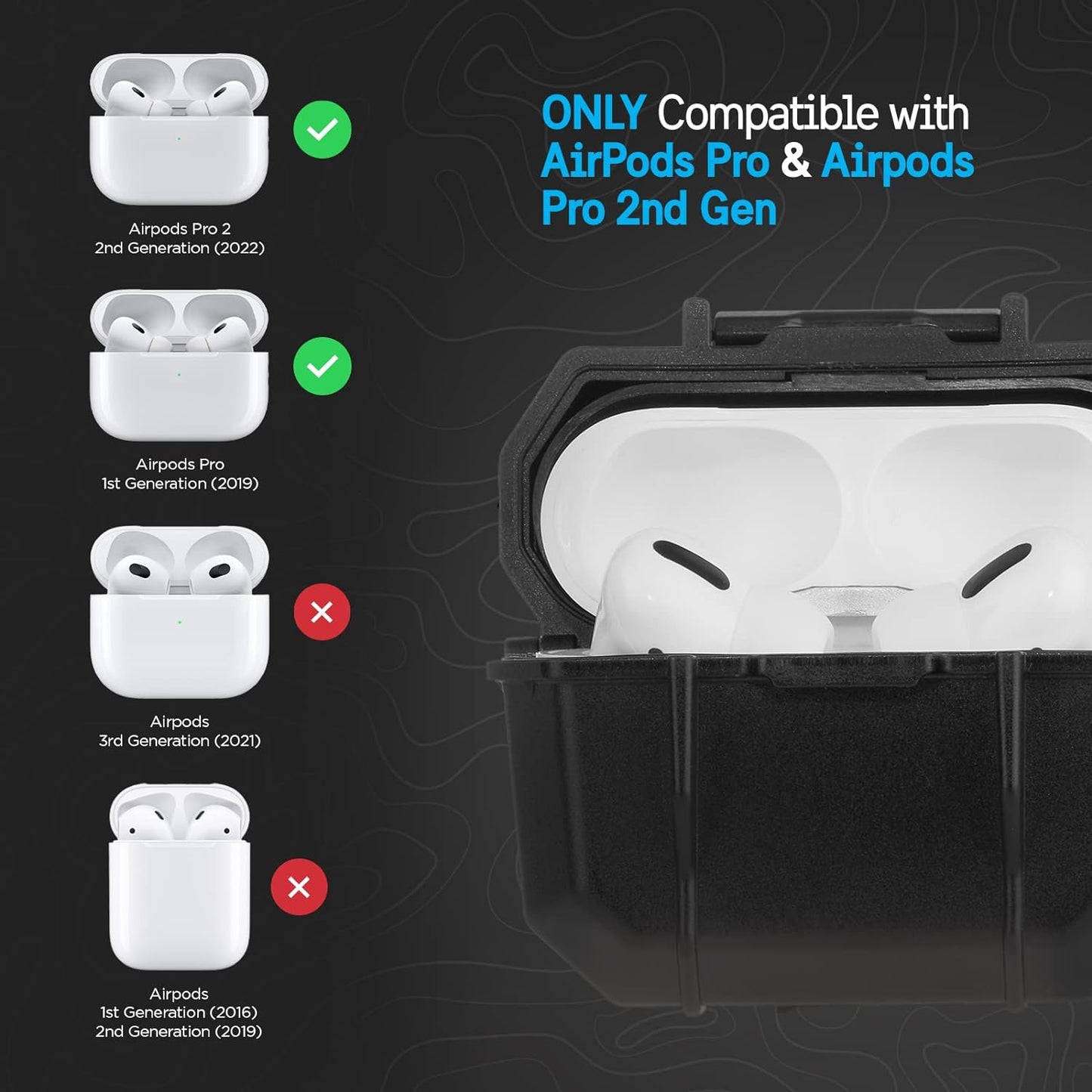 Pelican PP043298 Marine AirPods Pro 2/1 Waterproof Case