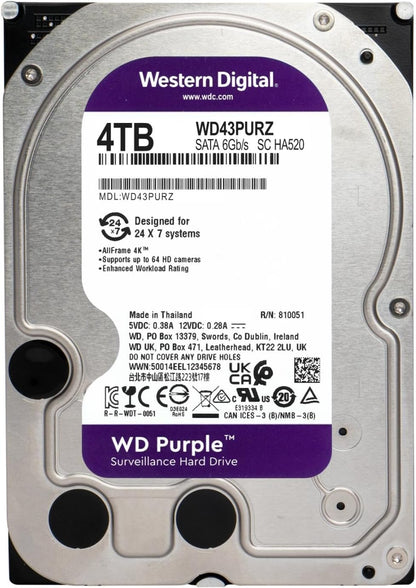 Western Digital WD43PURZ 4TB Purple Surveillance HDD