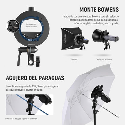 Neewer 10104839 CRB1 S-Type Speedlite Bracket Bowens Mount