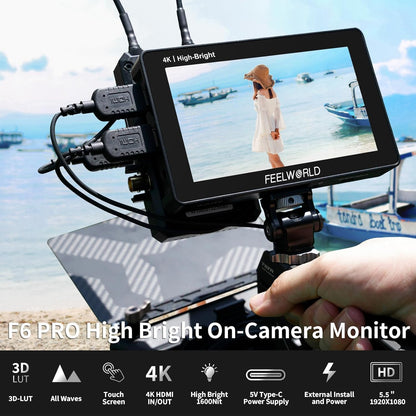 FEELWORLD F6 PRO 5.5" 1600nit Touchscreen Monitor