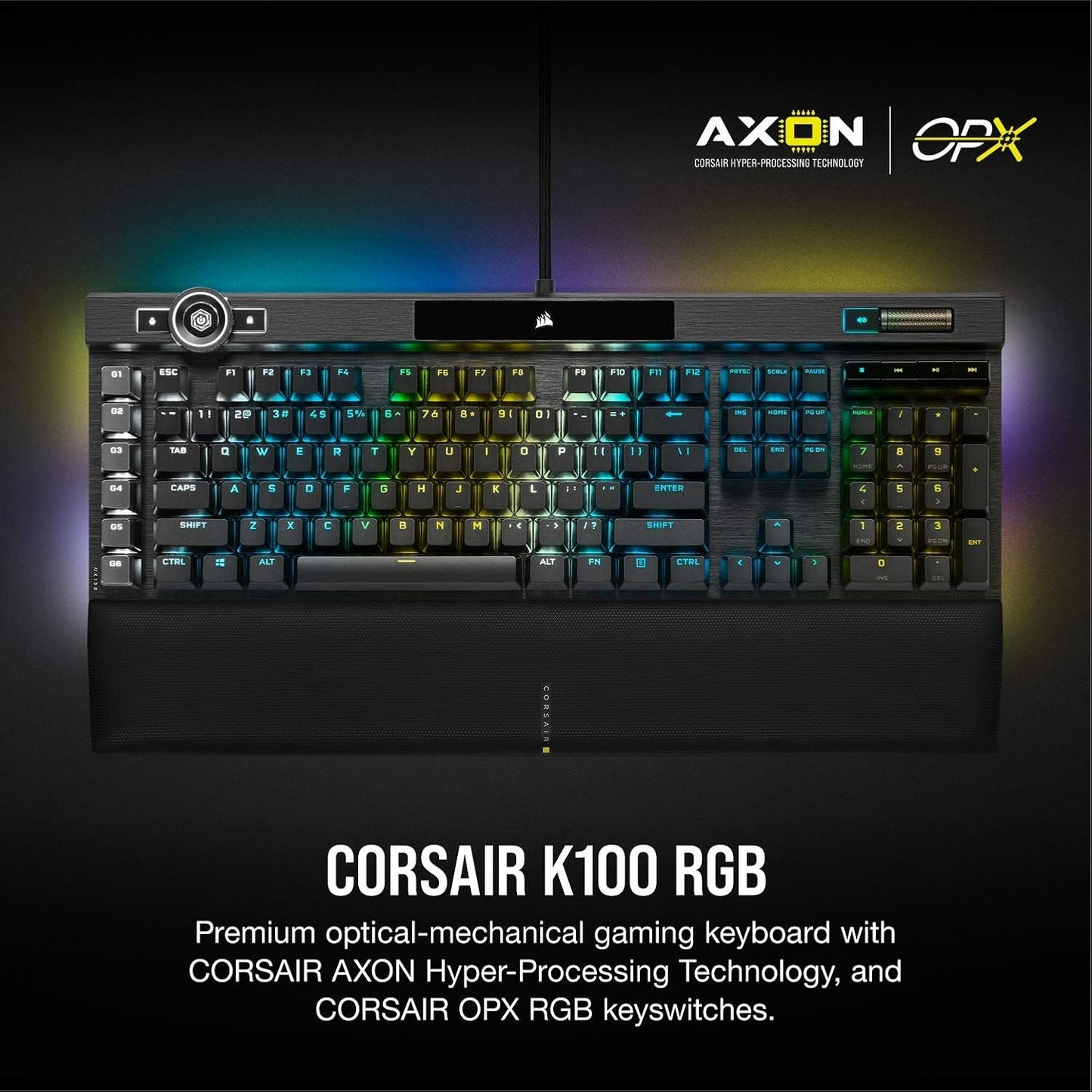 Corsair CH-912A01A-NA-cr K100 RGB OPX Gaming Keyboard