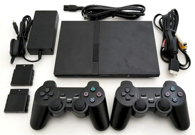 Sony PS2 SLIM Console + 2 Wireless Controllers (Renewed) — main product image