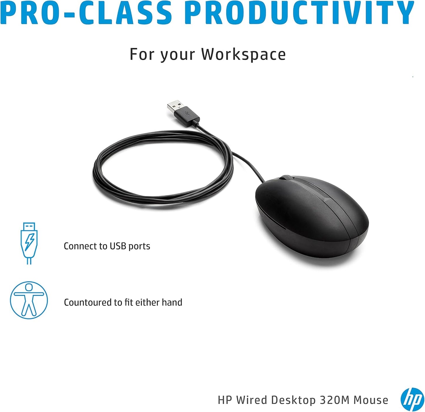 HP 320M Wired Desktop Mouse USB