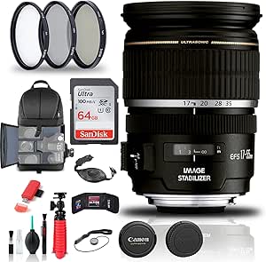 Canon 1242B002 EF-S 17-55mm f/2.8 IS USM Lens Kit Renewed