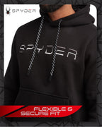 Spyder Men's Active Hoodie Fleece Pullover Pockets