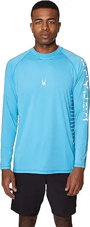 Spyder S923037 Men's Solid Side Stripe Long Sleeve Rashguard — main product image