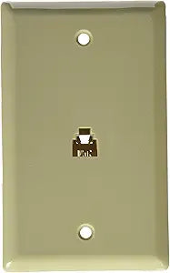 RCA TP247NV Phone Modular Wall Outlet - Ivory - Easy Install