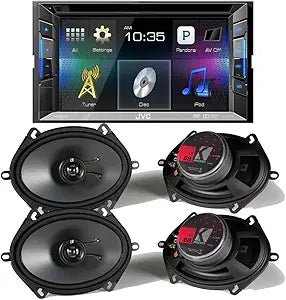JVC KWV11 Touchscreen Double DIN Receiver Kicker Speaker Upgrade — main product image