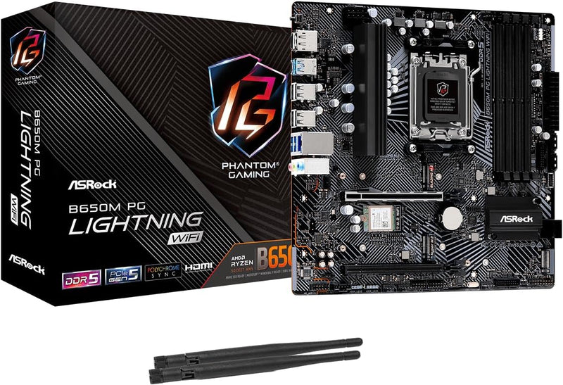 ASRock 90-MXBMW0-A0UAYZ B650M PG Lightning WiFi Motherboard — main product image