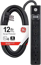 GE 45192 6-Outlet 12 Ft Power Strip