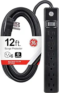 GE 45192 6-Outlet 12 Ft Power Strip