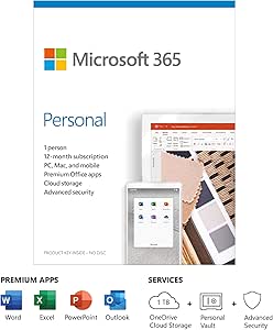 Microsoft QQ2-00989 365 Personal 1-Year Subscription