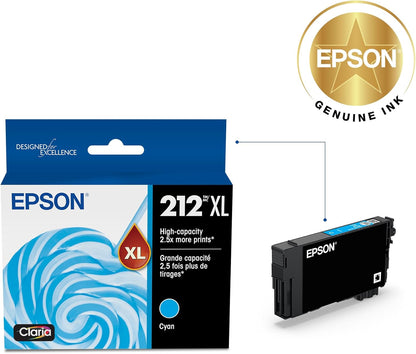 Epson T212XL220-S 212XL High Capacity Cyan Ink Cartridge