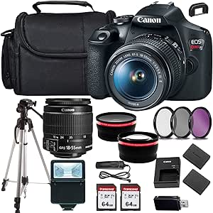 Canon EOS Rebel T7 DSLR Camera Kit + 128GB