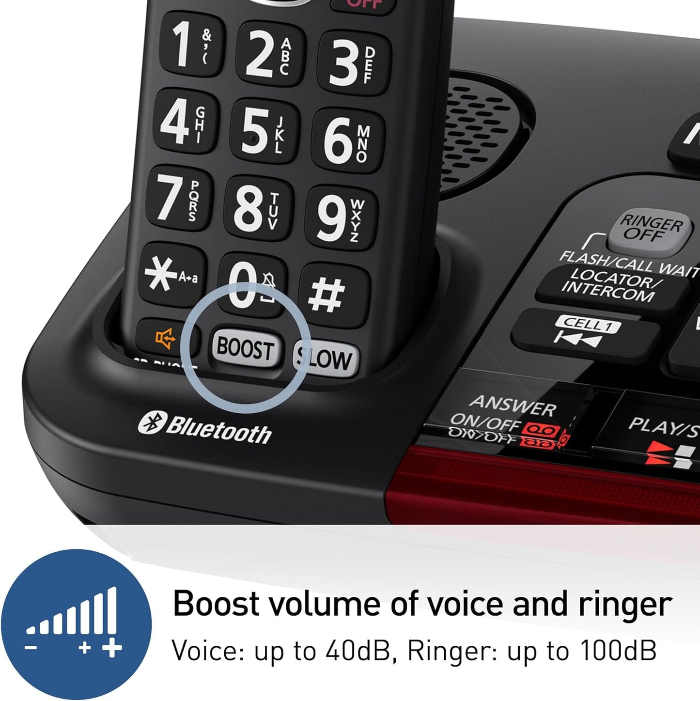 Panasonic KX-TGM430B Amplified Cordless Phone Slow Talk