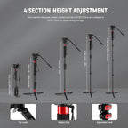 NEEWER 10101921 Pro Camera Monopod with Fluid Head