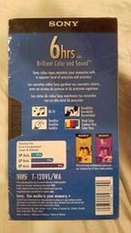 Sony 027242478800 T-120VL Standard Grade VHS Tape 5-Pack