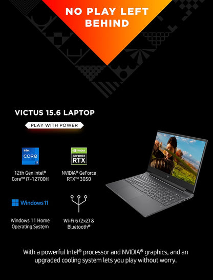 HP 15-fa0020nr Victus Gaming Laptop RTX 3050 Ti