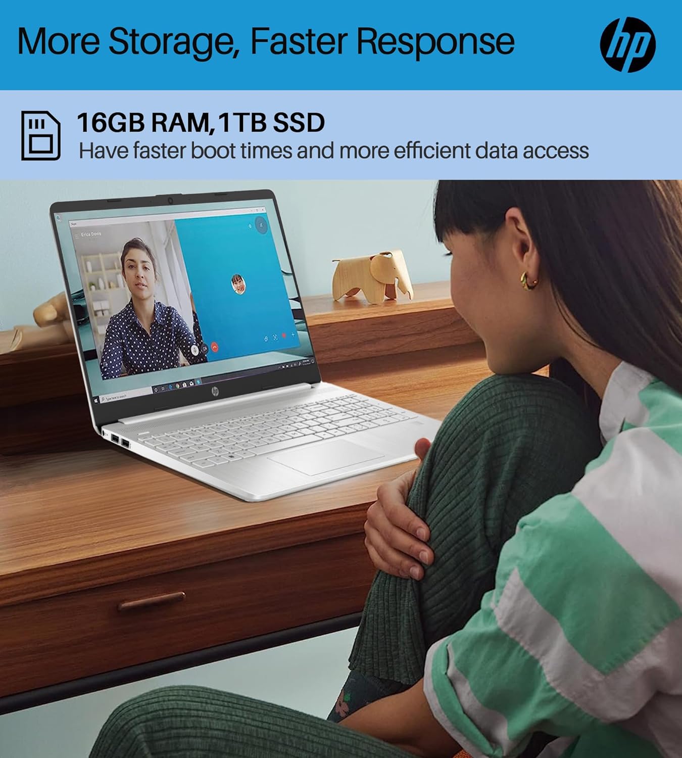 HP Laptop 2024 15.6" Touchscreen i3-1215U 1TB SSD Windows 11 Pro