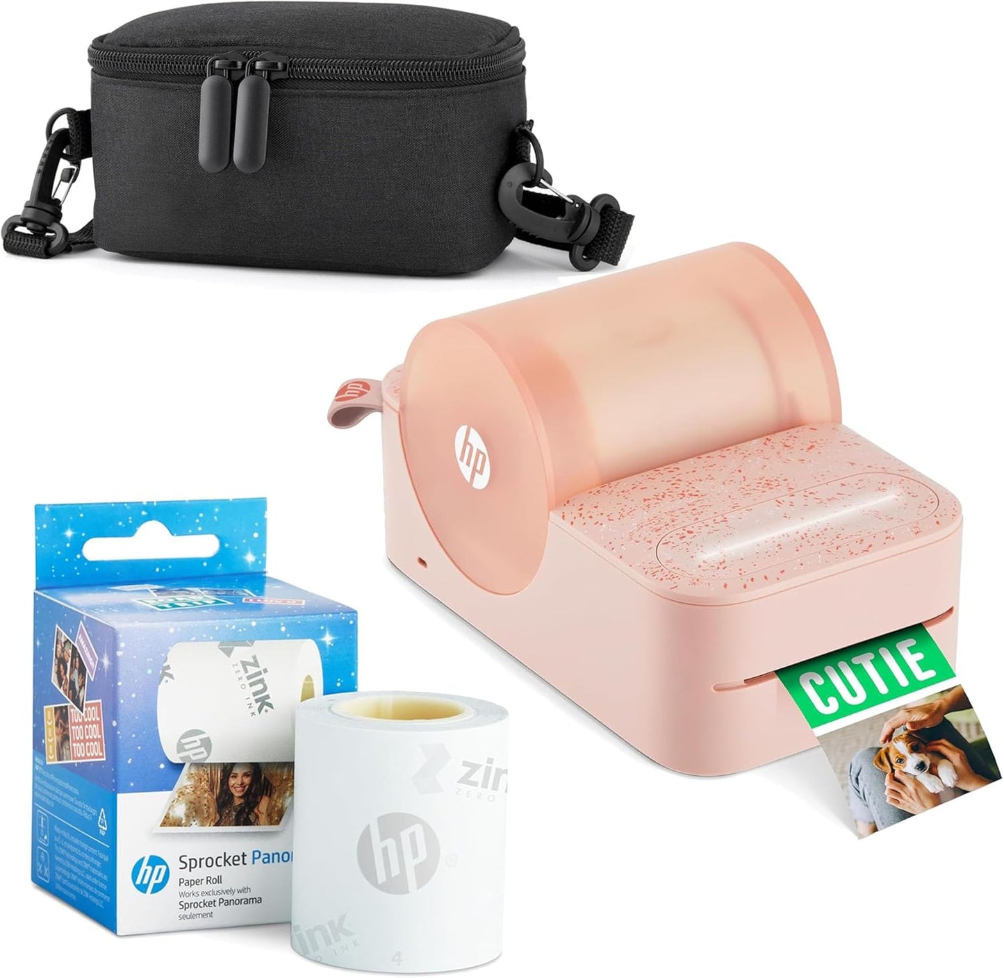 HP AMZHPPANK1P Sprocket Panorama Printer Bundle - Pink