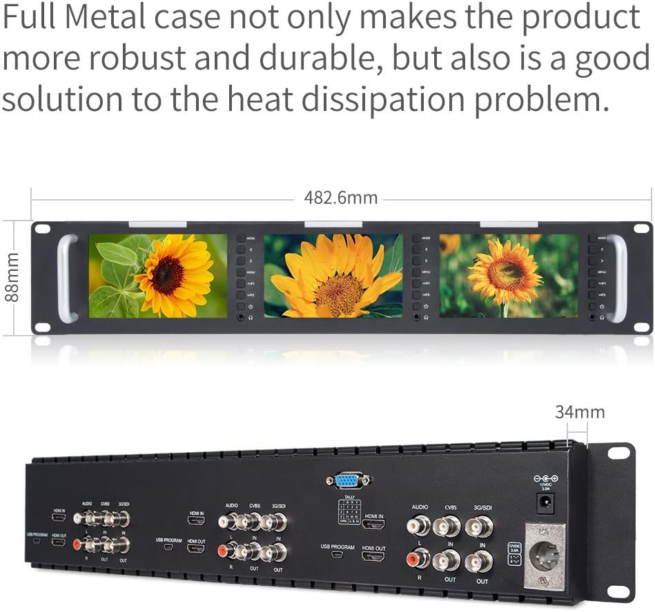 FEELWORLD T51 5 Inch 2RU SDI Rack Monitor