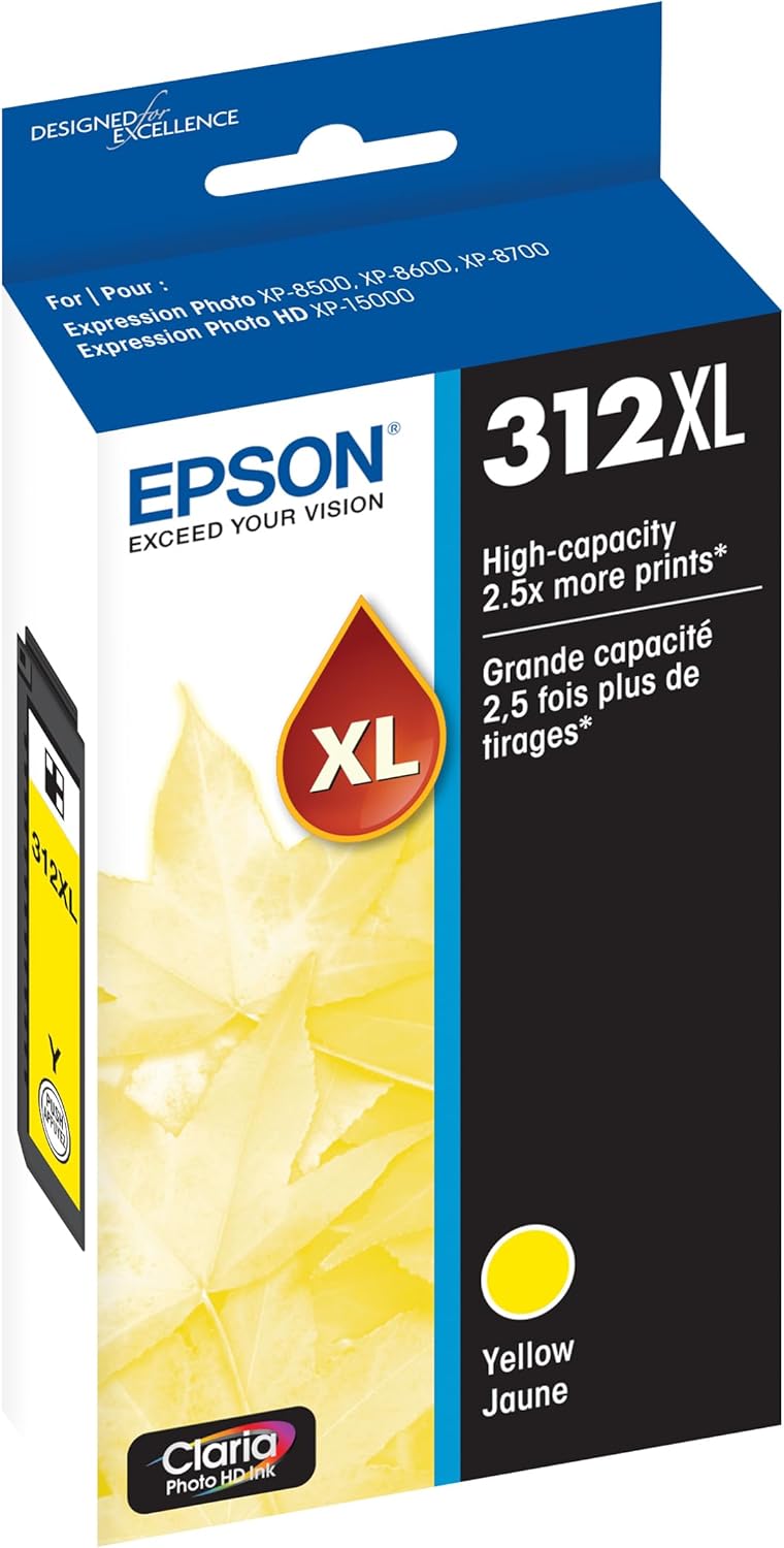 Epson T312XL420-S 312 Claria Photo HD High Capacity Yellow Ink