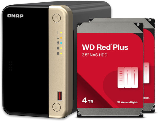 QNAP TS-262-4G-US 2-Bay NAS 4TB WD Red RAID