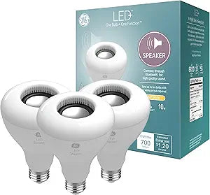 GE 10043168530504 LED+ Speaker BR30 Floodlight 3-Pack — main product image