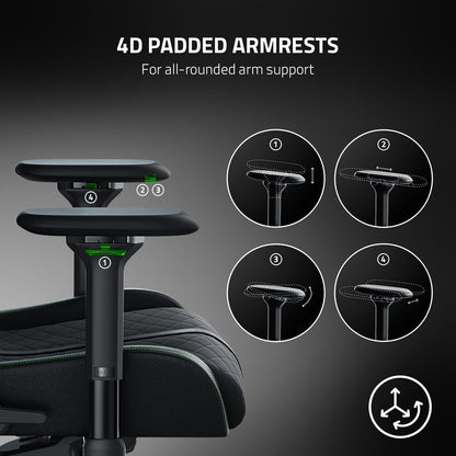 Razer RZ38-03720400-R3U1 Enki Gaming Chair Black/Green