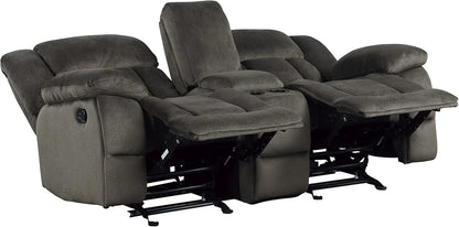 Lexicon 194840134480 Chocolate Reclining Loveseat Console