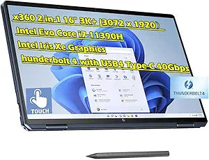 HP-16 Spectre 2-in-1 16" 3K+ Touch Laptop, i7, 16GB RAM, 512GB SSD